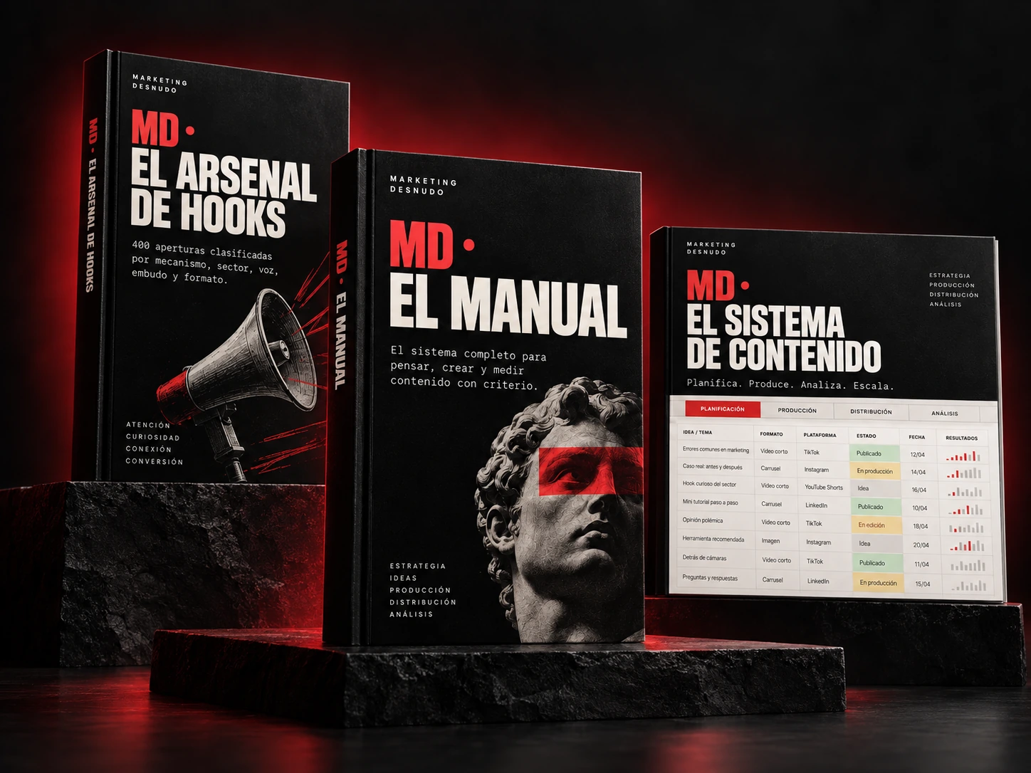 El Manual, El Arsenal de Hooks y El Sistema de Contenido presentados como un único sistema
